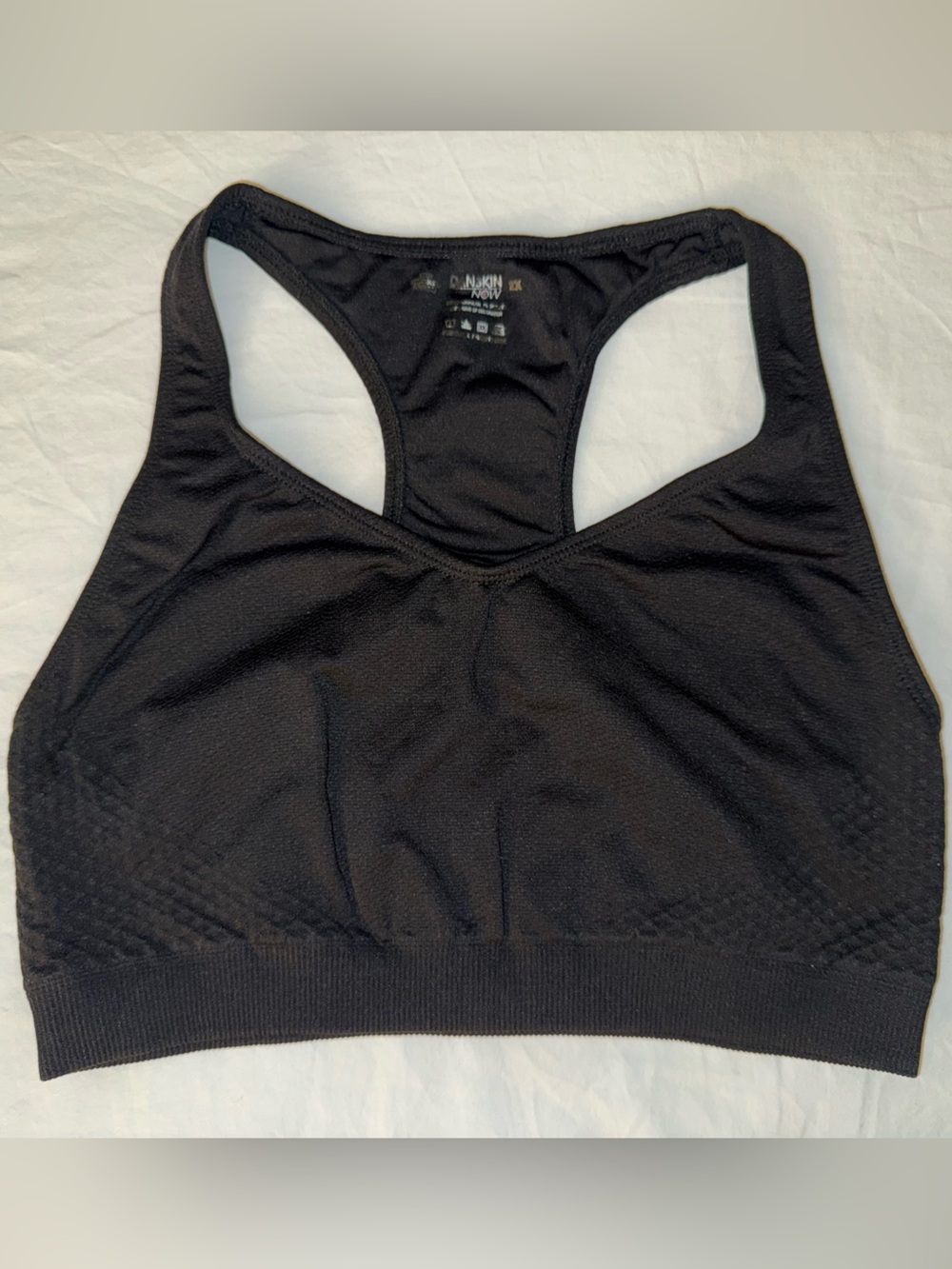 Danskin Black Racerback Seamless Sports Bra